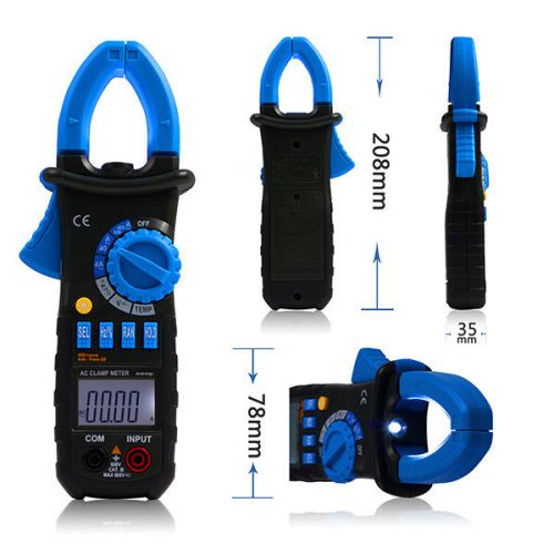 ACM02 AC/DC Voltage Current Resistance Clamp Meter Tester Digital LCD Multimeter