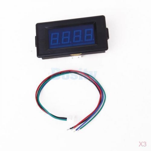 3x 20V 3  1/2  Blue LED Digital Volt Voltage Panel Meter Voltmeter DC6V~15.5V