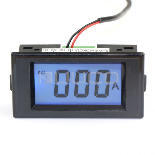 AC/DC 8-12V Power Supply 600A Digital Blue LCD Ammeter Amp Meter