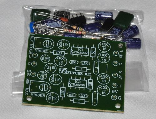 2W Mini Stereo Amplifier TBA820M Easy 3 -12VDC supply UN-Assembled Kit [ FK603 ]