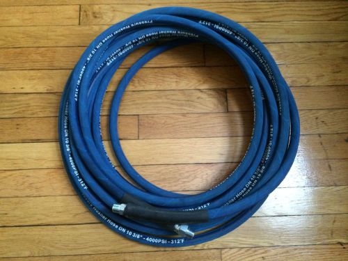 47ft 3/8&#034; 4000PSI Blue Non-Marking Pressure Washer Hose