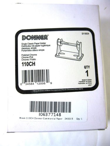 Donner single classic chrome toilet paper holder 110ch commercial with screws for sale