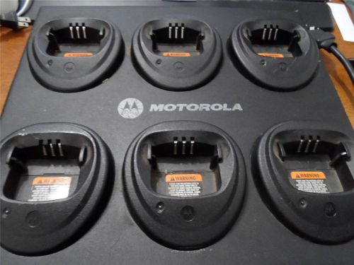 MOTOROLA 6 UNIT GANG RAPID CHARGER WPLN4171AR CP150 CP200 CP200D XLS PR400