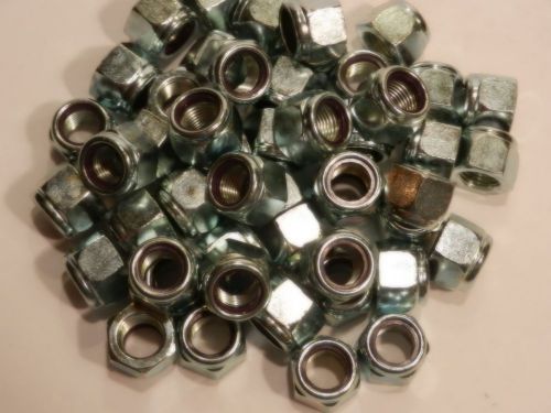 LOT OF 50,1/2-20 NYLON INSERT LOCKNUT,LOCK NUT,  FULL SIZE, ZINC PLATED