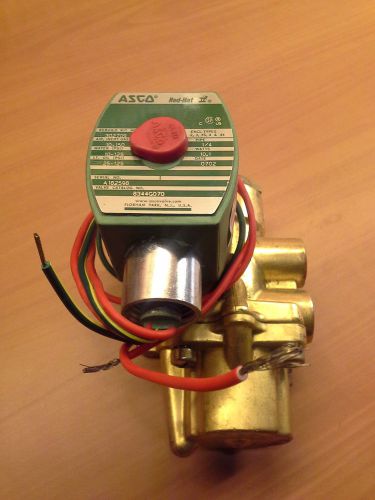 ASCO RED HAT II Solenoid Valve EF8344G070 1/4&#034; New Surplus No Box 120V 4 Way