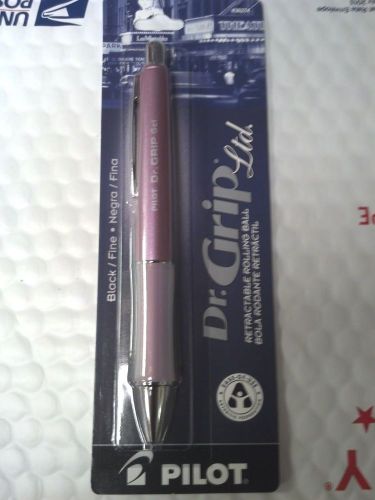 DR. GRIP, CUSTOM METALLIC PURPLE BARREL, RETRACTABLE ROLLING BALL, BLACK, FINE