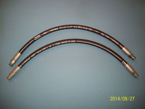 1 Pair of Parker No-Skive 422/421-6 Hose WP 18,0 MPa(2600 PSI)ISO 1436-1/1SN/SAE