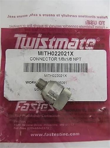 Fastest / Twistmate MITH022021X, Connector, 1/8&#034; x 1/8&#034; NPT Non Swivel High Pres