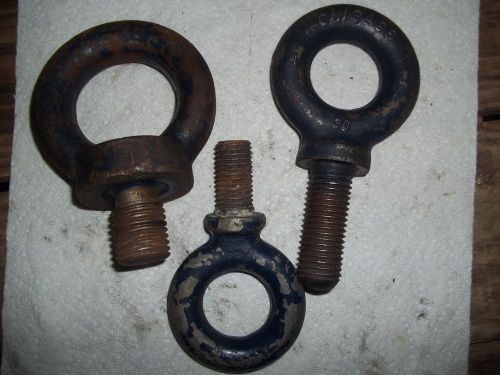 Lot of 3 Shoulder Pattern Lifting Eye Bolts C15N Chicago H30 Buckeye