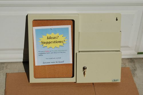 Nu-Cond Vertiflex Products Suggestion Box with Message Board - VRTVF50344 +Keys