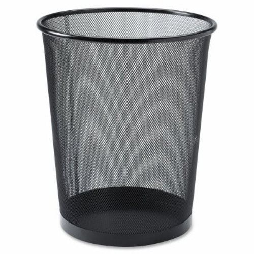 Lorell Round Waste Bin, Steel Mesh, 4.7 Gal., 12&#034;x14-1/4&#034;, Black (LLR52770)