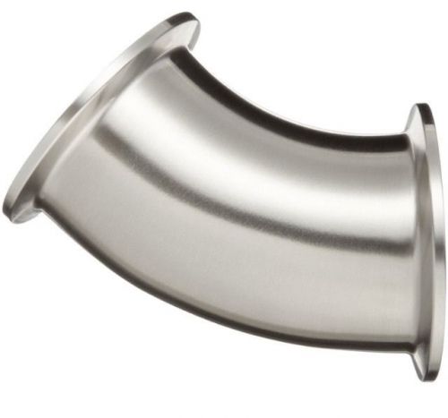 Parker Sanitary Tube Fitting, 316L Stainless Steel, 45 Degree Elbow, 1&#034; Tube OD