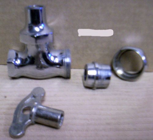 Chrome threaded globe valve with union for sale