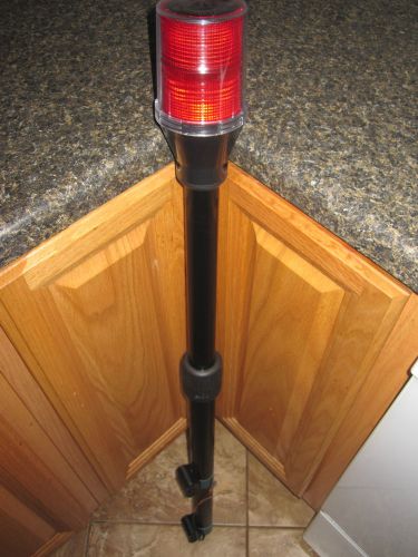 GOLF CART UTILITY SECURITY SAFETY FAST STROBE LIGHT ON 36&#034; TELESCOPIC STICK