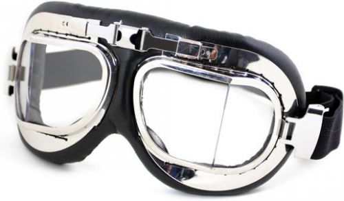 Humvee hmvgglrafc raf motorcycle goggles silver frame clear lenses for sale