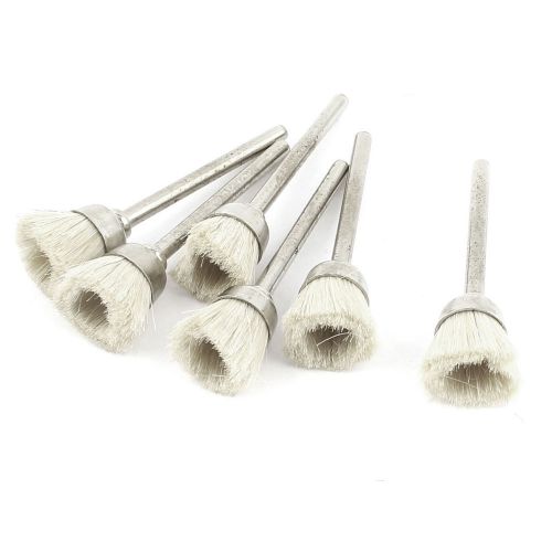 6 Pcs 12mm Dia Soft Beige Wool Cup Brush Polishing Wheel for Rotary Tool