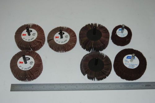 3M  Flap Wheels Norton Non Woven Flap Wheels Total of 7 (seven) NEW