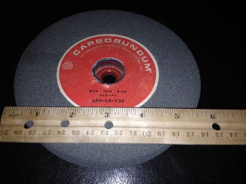 Carborundum 6&#034;x3/4&#034;x1&#034; A80-L6-V30 Grinding Wheel, Grey NOS.