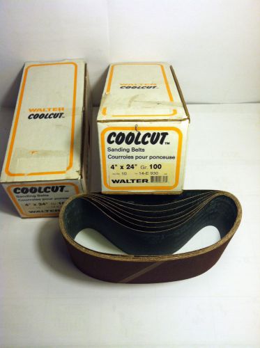 WALTER COOLCUT SANDING BELTS 4&#034; X 24&#034; GRIT 100 PART NO.14-E 930