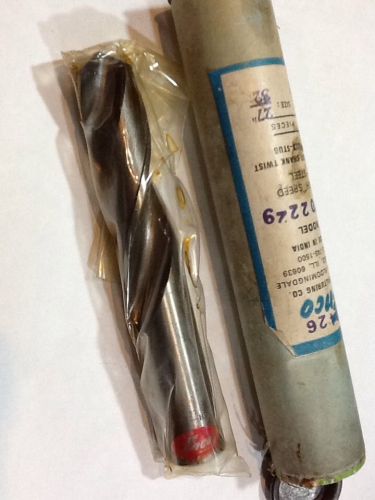 27/32 (.843&#034;) HSS Straight Shank Stub Drill - New Old Stock