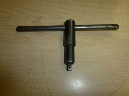 LATHE 1/4&#034; SQUARE CHUCK KEY, 7&#034; HANDLE, 3-1/4&#034; LONG, NOT MARKED