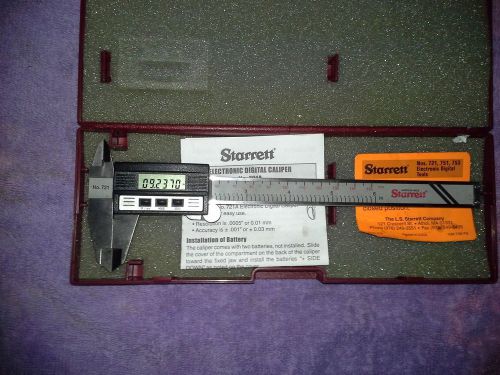 STARRETT INCH/MM 721A 6 - 150 ELECTRONIC MICROMETER CALIPER .0001-6&#034;