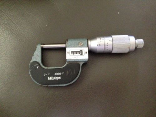 MItutoyo Digit Outside Micrometer 206-102 0-1&#034; Ratchet Stop Mechanical Counter