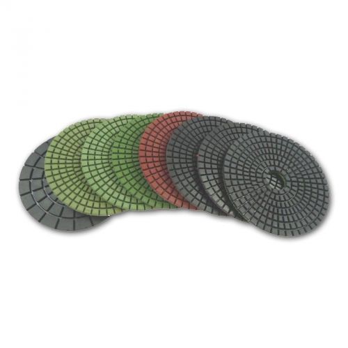 5&#034; jx shine wet diamond polishing pad set - 8 pcs for sale