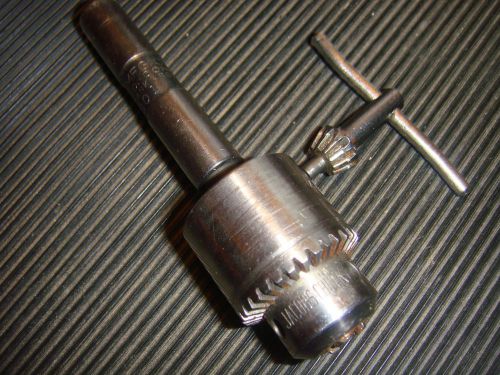 Used jacobs chuck 1/2&#034; straight shank w/key cap 0-1/4 1a a4001 usa turn bar bent for sale