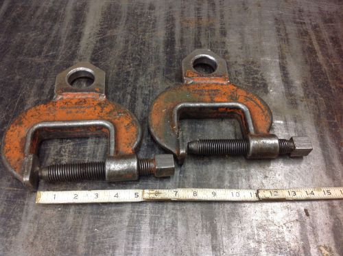 (2) Armstrong 78-030  3&#034; Crane Bridge C-Clamp  w/Lifting Ring FREE SHIPPING