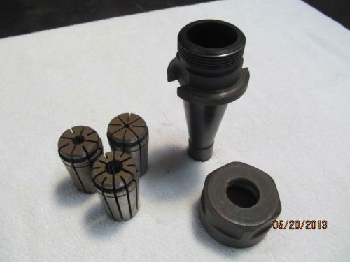 Erickson quick-change collet chuck  w/ 3/16&#034;; 3/8&#034;; 1/2&#034; collets  (276) for sale