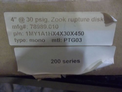 NEW IN BOX ZOOK SZ 4&#034; @ 30 DEG F 1MY1A1HX4X30X450 MONO PTG03 200 SERIES  (WL49)