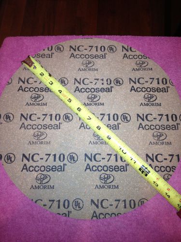 LOT OF (2) AMORIM ACCOSEAL NC-710  1/16&#034; CORK GASKET MATERIAL 13-1/2&#034; DIAMETER