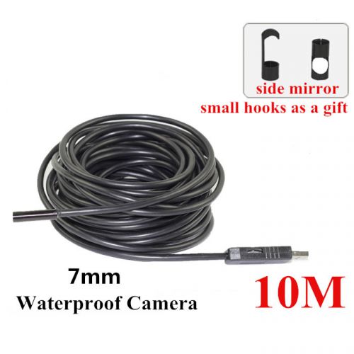 Usb endoscope 7mm 10m tube inspection hd camera waterproof borescope snake scope for sale