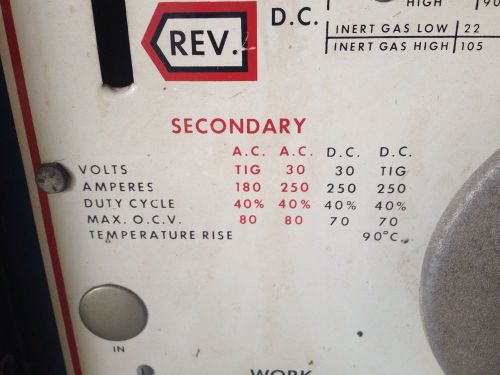 Miller ARC/TIG Welder - Model 250P AC/DC HF