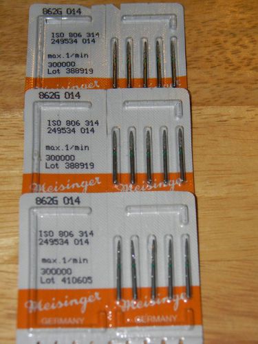 Lot of 15 Meisinger 862G 014 Burs