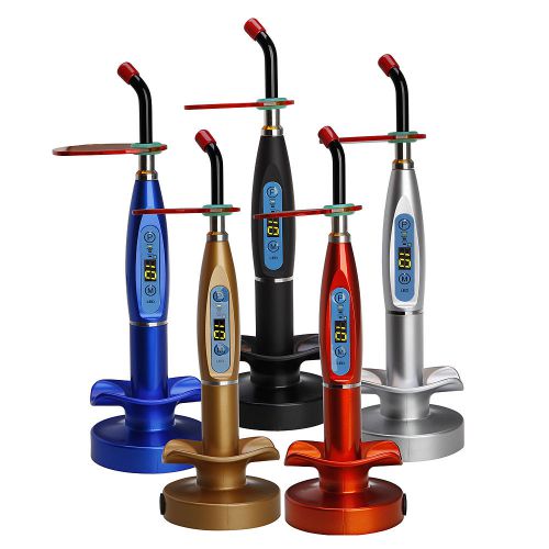 5x new dental wireless cordless led curing light lamp 1500mw 5 colors for sale