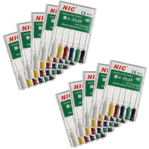 10packs NITI Flexible hand use Dental Root Canal K-Files #015-040 21mm