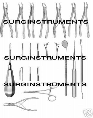 Extraction Set Dental Instruments forceps &amp; ELEVATORS