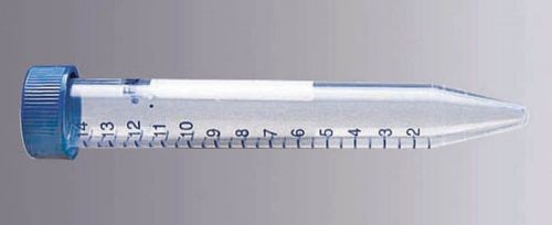 Case of 500 falcon polystyrene centrifuge tubes: rcf rating 1800, packed 50/pack for sale