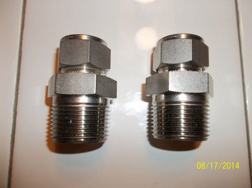 SWAGELOK   3/4 OD X 1 NPT - 316 - SS - STRAIGHT MALE ADAPTORS - 2 PCS