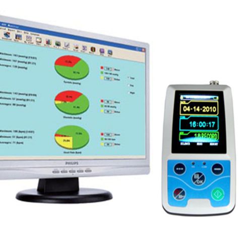 24h Ambulatory Blood Pressure Monitor ABPM Holter NIBP MAPA Monitor with 3 Cuffs