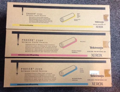 Xerox Phaser 7700 set of 3 CYAN MAGENTA YELLOW 016187900 016188000 016194600