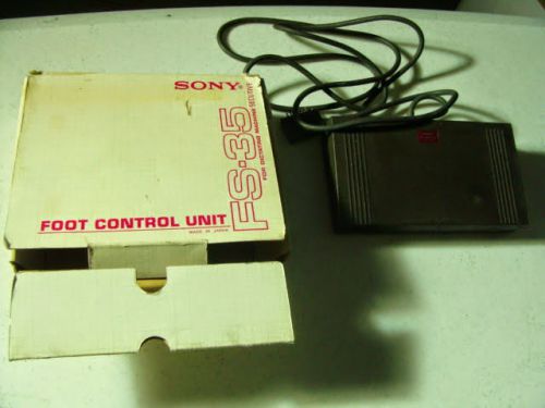 Sony Foot Control Unit Pedal For Dictating Machine Secutive FS-35 W/Box Japan