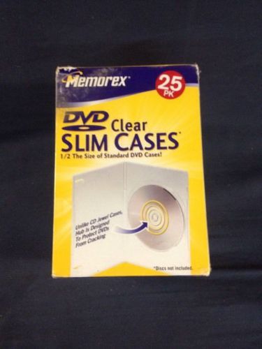 Memorex 25pk Dvd Clear Slim Cases