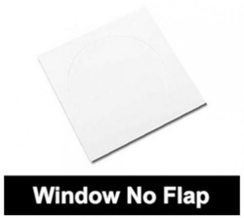 500 Paper CD Sleeves with Window (No Flap)