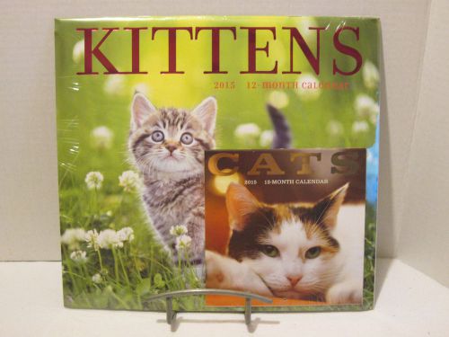 2015 Wall Calendar 12 Month Set of 2 Kittens Cats Organizer Daily Planner Agenda