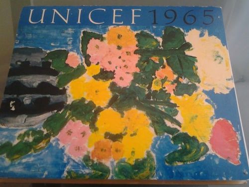 VINTAGE Unicef 1965 Art By Children World calendar week planner appointment book