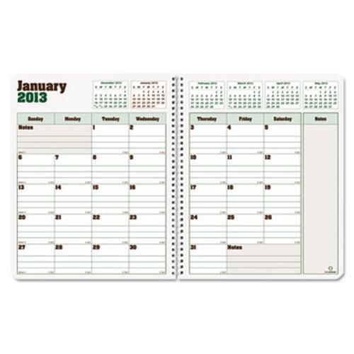 Rediform C23041T Blueline Duraglobe Monthly Planner, Hard Cover, 8-7/8 X 7-1/8,