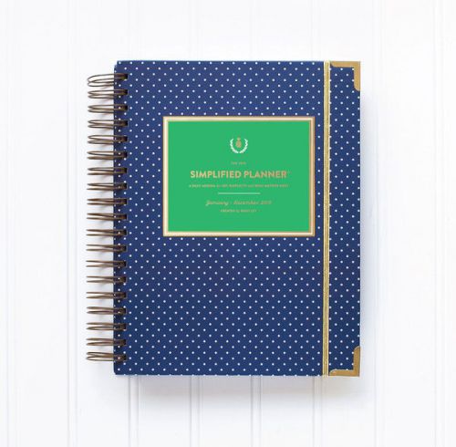 Emily Ley 2015 Simplified Planner Navy Dot, Daily Edition + Flag Set